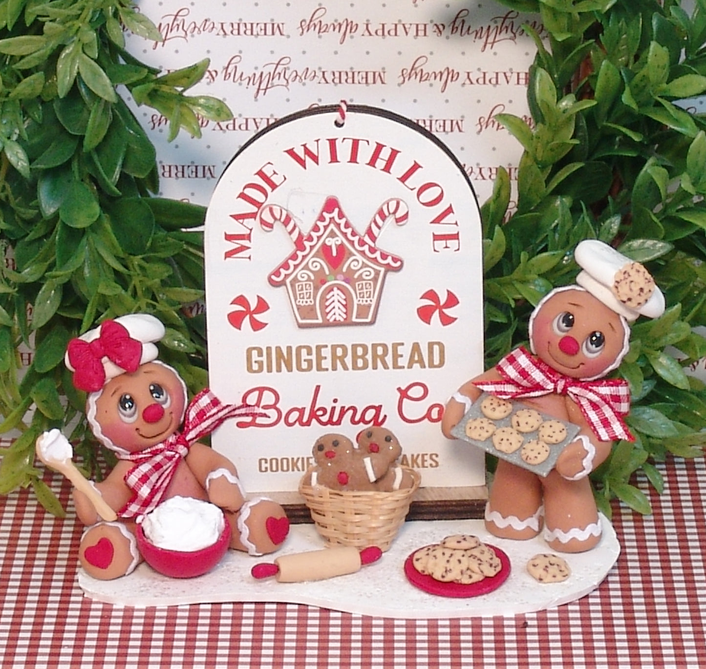 Gingerbread Figurine with Gingerbread Baking Co. Sign