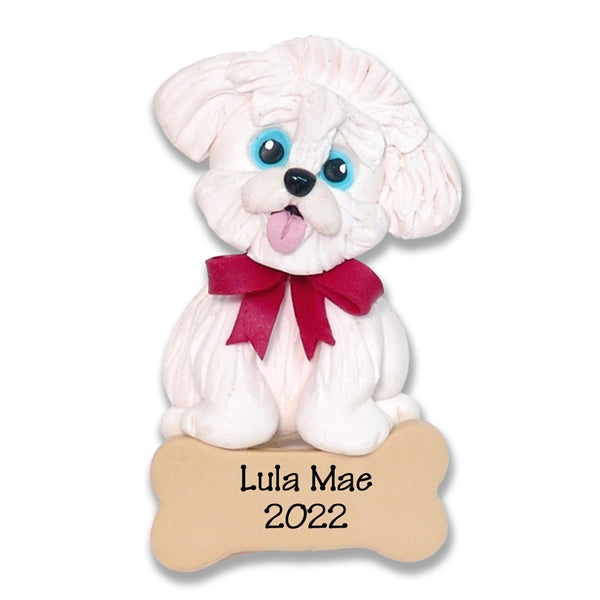 Westie - Maltese - Shih Tzu Personalized Dog Ornament - Limited Edition