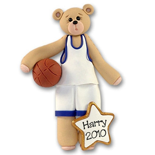 Basketball Belly Bear<br>Personalized Ornament