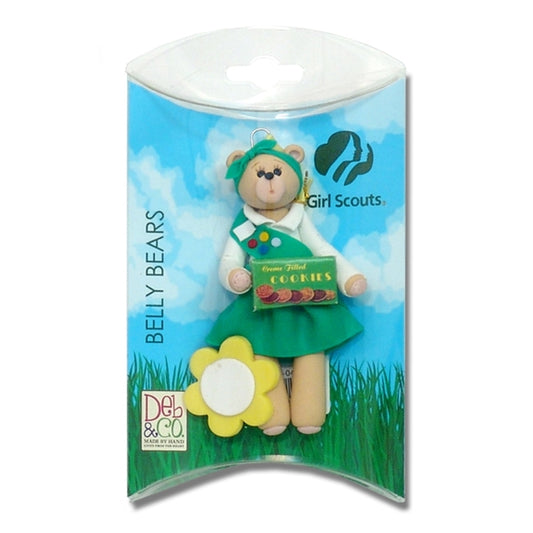 Belly Bear Scout-Girl Personalized Ornament in Custom Gift Box