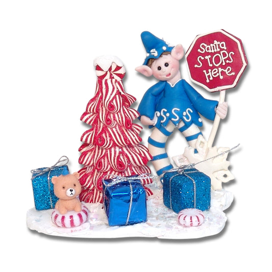 Wham the Elf with Peppermint Tree & Gifts