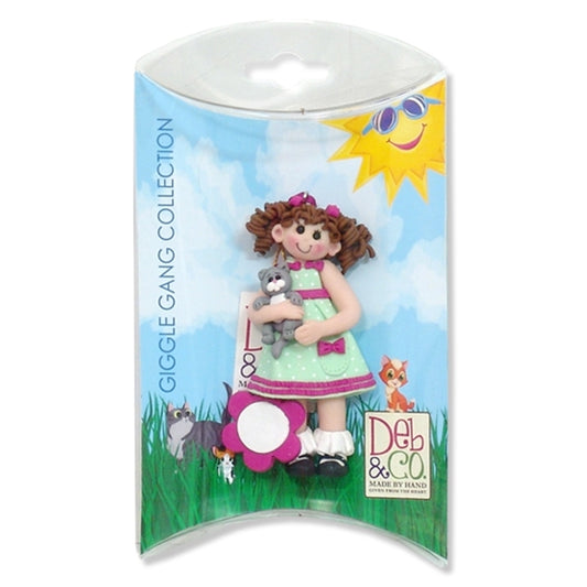 Glggle Gang Girl w/Kitten Personalized Ornament in Custom Gift Box