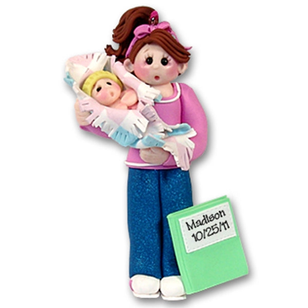 New Mom / Babysitter Handmade Personalized Ornament