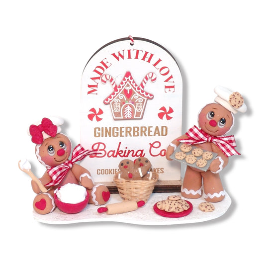 Gingerbread Figurine with Gingerbread Baking Co. Sign