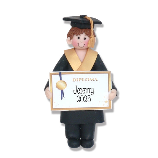 Jefferson High School Graduate Christmas Ornament - Male - 2