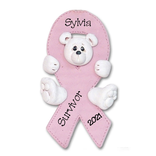 Polar Bear Breast Cancer MEMORIAL-survivor Pink Ribbon-Limited Edition