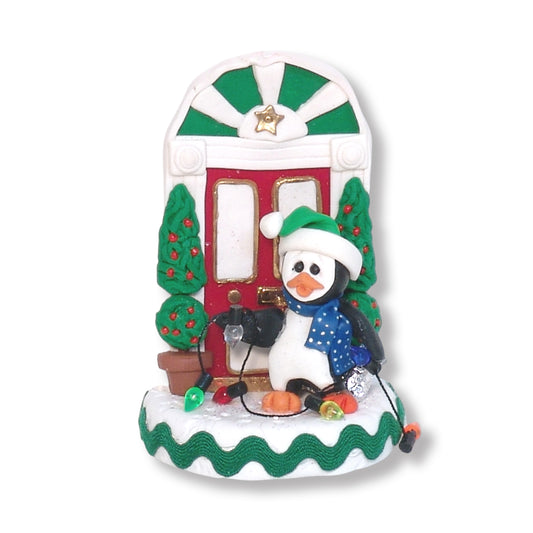 Petey Penguin with Front Door and Lights
