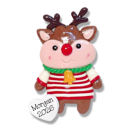 Reindeer Personalized Christmas Ornament - 2