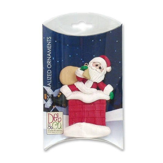 Santa #2  in Chimney Personalized Christmas Ornament  - Limited Edition