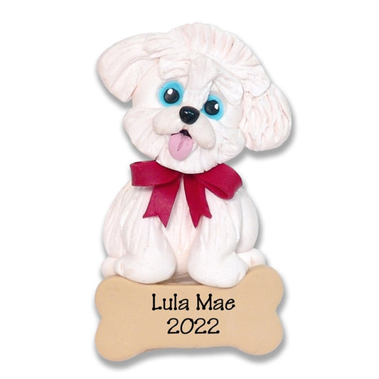 Westie - Maltese - Shih Tzu Personalized Dog Ornament - Limited Edition